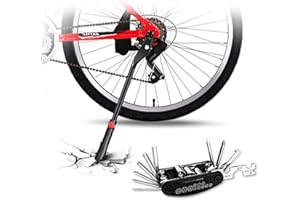 DOBEN Bicycle Bike Kickstand - Adjustable Aluminum Alloy Prop Stand with Multi Bicycle Tool, for 24-29 Inch Bicycles