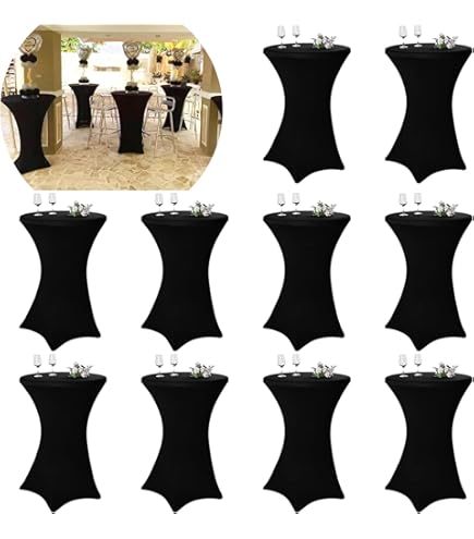 2 Packs Spandex Cocktail Table Cover, Veel Strak Gepaste Rek Tafelkleed, Rekbare Elastische Spandex Tafelhoes, For Bruiloftsfeestje Schoonheidsevenement Decoratie Keuken