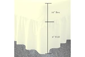 MARILYN BED & BATH Marilyn Bed and Bath Easy Care Non Iron Percale Pollycotton Valance Fitted Sheet (Cream, Double)