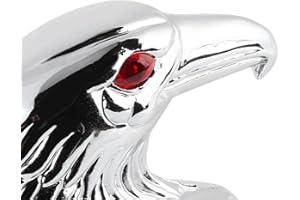 BANAPOY Ornamento vivo de la defensa de la motocicleta del águila, decoración del guardabarros, decoración para el coche con batería de la motocicleta