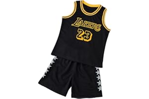 TenhCreek Completo Basket Bambino –2Pezzi Completo Basket Ragazzo Kit, Divisa Completino Basket Bambino, Senza Maniche Maglia Basket Bambino – Maglietta e Pantaloncini da Basket 4-14 Anni