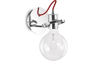 Ideal Lux Radio AP1cromo lampada a parete da interni con filo rosso