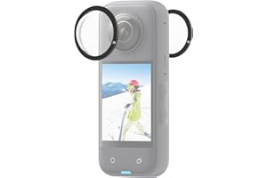 PULUZ Pour Insta360 X3 Protecteurs d'objectif panoramique Accessoires pour caméra Housse de protection d'objectif adhésive Couverture de protection d'objectif Protecteur d'objectif PC Noir