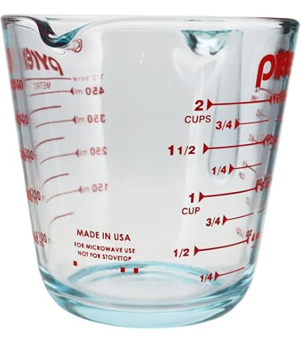 Buy Pyrex Prepware 2-Cup Measuring Cup, Red Graphics, Clear Online