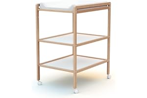 AT4 - Fasciatoio 2 prateleiras ESSENTIEL legno ESSENTIEL - Faggio verni - 54 x 74 x 94 cm