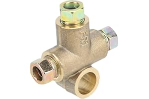 Uadme T de Freno en Forma de T de 3 Vías, Te de Freno de Coche, Conector de Manguera Hidráulica, con 3 Tuercas Macho, Unión Corta M10 3/16in, Tubo de 10mm