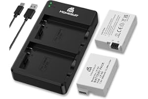 Homesuit LP-E8 Akku 1800mAh und LED USB Dual Ladegerät für Canon EOS Rebel T2i T3i T4i T5i EOS 550D 600D 650D 700D Kiss X4 X5 X6 X6i X7i Kamera (2er-Pack)