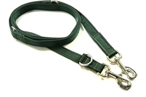 CHURCH PRODUCTS UK 8ft Dog Training Lead Police Style Obedience Multi-Functional Dog Lead 20mm Cushioned Webbing (Green, 8ft Long)