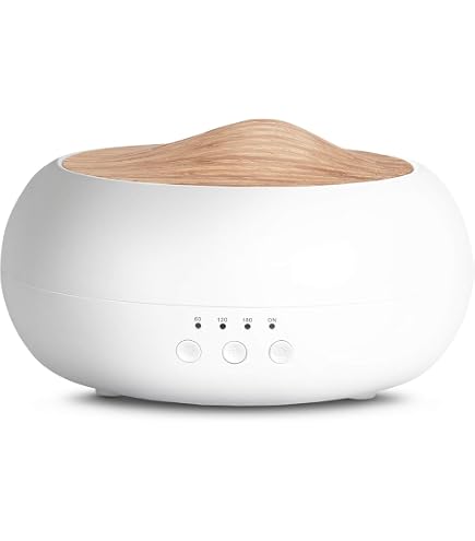 BEPER Aroma Diffusor Mit LED Licht – Ultraschall, 145ml Tank, 7 Farben, Timer – Weiß/Holzoptik