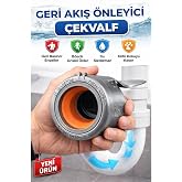 Lavabo Koku Giderici &Ccedil;ek Valfli Gider Adapt&ouml;r&uuml; &Oslash;50 &ndash; Evye Gideri İ&ccedil;in Koku ve B&ouml;cek &Ouml;nleyici Conta Sistemli Atık Su Adapt&ouml;r&uuml;