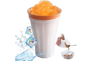 Magic Slushy Maker Squeeze Cup, RosyFate Slushy Becher Selber Machen, Ice Cup Maker,Slushy Becher Zum Drücken, Kühlbecher für Getränke, Portable Freeze Mug, Quick Frozen Smoothies Cup (Orange)
