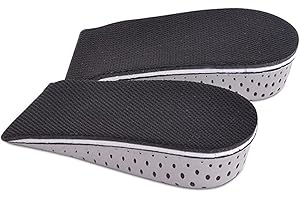 WOETWOAT Solette rialzate invisibili traspiranti unisex, Solette rialzate per scarpe Scarpe rialzate 2cm - 5cm (4cm)
