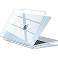 EooCoo Compatible for MacBook Air 13.6 inch Case M4 M3 M2 2025 2024 2022 Release [Official Sky Blue Match] [Logo-Clear] Model A3240 A3113 A2681, Plastic Hard Shell Mac 13 Cover - Crystal Sky Blue