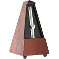 Wittner Metronome Taktell Forme Pyramide Système Maelzel Série 810 - Boîtier en bois massif - Avec cloche - Acajou brun mat - Mécanique à remonter - Pas de piles nécessaires - Fabriqué en Allemagne