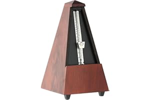 Wittner Metronome Taktell Forme Pyramide Système Maelzel Série 810 - Boîtier en bois massif - Avec cloche - Acajou brun mat - Mécanique à remonter - Pas de piles nécessaires - Fabriqué en Allemagne