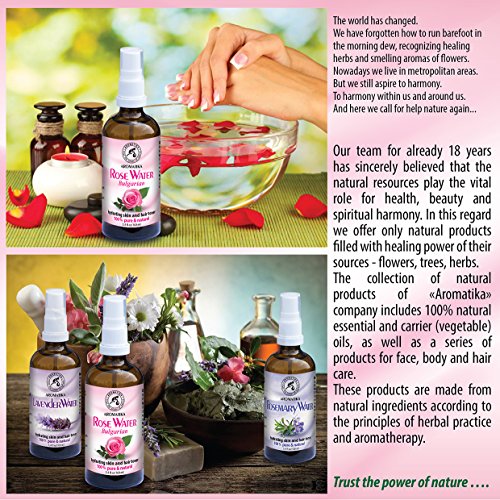 Rosenwasser 100 % reines und naturreines 100ml, natural Rosewater Bulgarisches, Rose Damaszener Hydrolat, best toner Spray für Haut, Haare, Gesicht, Gesichtswasser zu alle hauttypen, gut fur Körperpflege, Beauty, Wellness, Kosmetik, wirkung feuchtigkeitspflege für Tagespflege, ohne Alkohol oder sonstige künstliche Stoffe (100ml) - 6