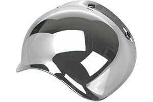 MOTORCYCLESTOREHOUSE Bubble Biltwell Mirror Anti-Fog Visor for Jet helmets to 3 Buttons – New.