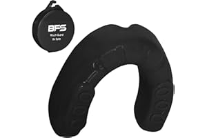 BFS IMPEX Mouth Guard Sports for Adults Best for Teeth,MMA Mouth Guard with Case for Boxing,Karate,Rugby,Football Mouth Guard (Black)