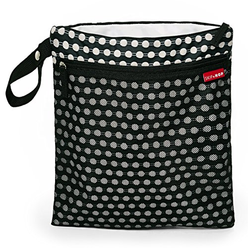 Skip Hop Grab and Go Wet and Dry Bag, Black/White