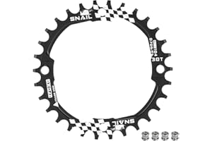 BESNIN 104 BCD Corona Rotondo 30/32/34/36/38/40/42/44/46/48/50/52 Denti Corone Singolo in Lega di Alluminio per 7/8/9/10/11/12 velocità MTB, BMX, Bici da Strada