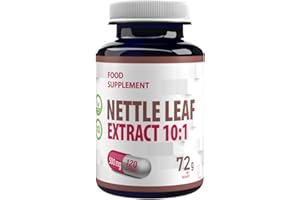 Hepatica Stinging Nettle Leaf 5,000mg | 10:1 Extract (500mg) | 120 Vegan Capsules | High Strength Allergy, Prostate & Joint Support | 3rd Party Lab Tested