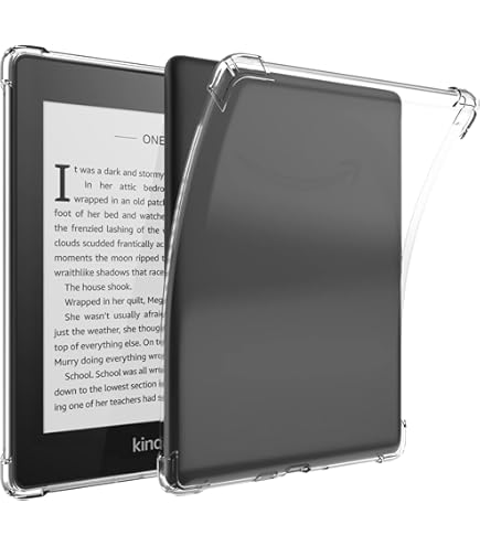 Kindle Paperwhite 第10世代 ブラックカバー SFFINE Clear Case for 6