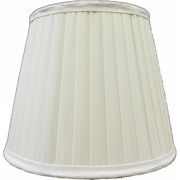 Royal Designs Empire English Pleat Basic Lamp Shade – 11 X 18 X 12 Inches, Eggshell, Round Shantung Silk-Type Fabric