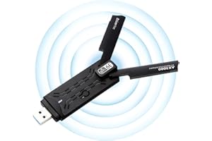 NORTHERNSCAPE 5400mbps WiFi Dongle | 3.0 WiFi 6E Adapter | USB Network | Wireless Gigabit with Network Card Tri-Band 2.4G/5G/6G WPA3 Encryption | Receiver External Antenna | Support Windows 11/10