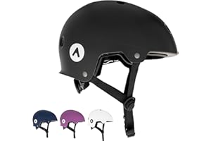 ATTABO Genes Helm für Skateboard und Scooter Größe M Schwarzer MTB Helm mit ABS Hartschalentechnologie mit 11 Lüftungslöchern Verstellbar mit Drehknopf Langlebiges Material und Sicherheit