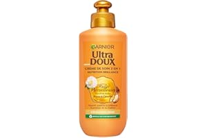 Garnier Ultra Doux Huiles Merveilleuses pour Cheveux Secs & Ternes - Crème de Soin Nutrition Brillance - À l'Huile d'Argan & de Camélia - Homme & Femme - 200ml