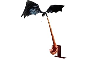 YANOBIA Dragon Flame Book Nook, 3D Flying Dragon Fire Bookends, Flying Dragon Bookshelf Decoration for Desk Bookshelf Home Decor, Halloween Decoration