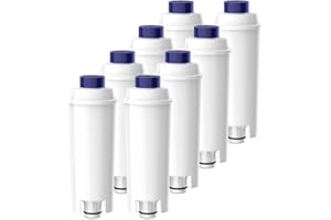 Fiitas DLSC002 Filtri per Delonghi Macchina Caffe, Decalcificante Compatibile con DeLonghi Serie Magnifica S, ECAM, ESAM, ETAM (8 pezzi)