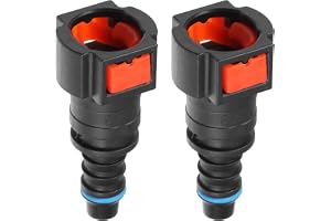 A ABSOPRO Bränsle Rapid Connector Röd 2 st för Bil 3/8" SAE | Färger: svart och röd, Material: plast, SAE, snabblänk för test