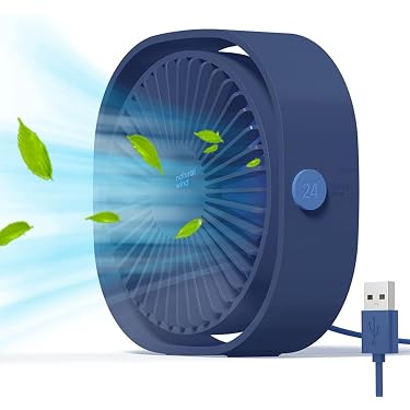 Mini Ventilatore Da Scrivania Elpine USB – Silenzioso E Portatile Per Computer E Desktop