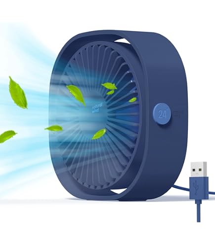 Ventilateur De Bureau USB Rechargeable - 3 Vitesses, Silencieux, Portable, Blanc