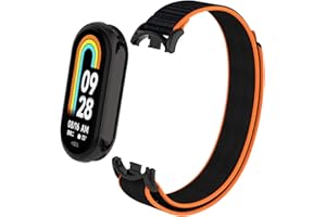 Keecuty Cinturino Compatibili con Xiaomi Mi Band 8, cinturino compatibile Mi Band 8 con fodera in metallo di ricambio regolabile in nylon compatibile Xiaomi Mi Band 8 per donne uomini