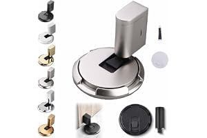 Windproof Non-magnetic Door Stopper,Indoor Heavy Duty Mechanical Floor Door Stop,Adjustable Height Door Holder With Screws An