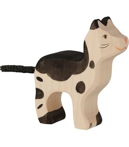 Holztiger Figurine Dinosaure Triceratops En Bois Massif Peint à La Main – Qualité Allemande Authentique