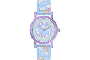 ICE-WATCH - Ice Learning Light Blue Rainbow - Montre Bleue pour Fille avec Bracelet en Nylon - 024498 (Extra Small)