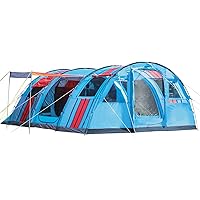 Skandika Tunnelzelt Gotland für 6 Personen | Familienzelt mit eingenähtem Zeltboden, wasserdicht, 5000 mm Wassersäule, mit/oh