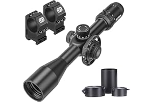 SPINA OPTICS 4-16x44E FFP II première Lunette de visée à Plan Focal avec Treillis de précision mrad Rouge et visière