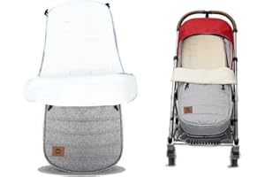 EAQ Baby fußsack für Kinderwagen Winterfußsack Babyfußsack passend für alle Kinderwagen für Mädchen oder Jungen von 6-24 Monaten (Kristallsamt)