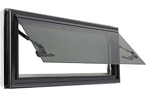 NADINEDUTOL Wohnwagenfenster Ausstellfenster Seitenfenster Wohnmobil Fenster & RV Klappfenster, Externes Push Fenster mit integriertem Rollo und Fliegengitter für Wohnwagen Van Camper (B-700*300mm)