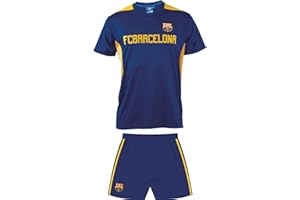 Fc Barcelone Maillot + Short Barça - Collection Officielle Ensemble Taille Enfant garçon