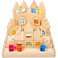 TickiT 73546 Wooden Building Gem Blocks - Building Cubes - Stacking Blocks - Gemstone Cubes - Small World Play, [Multiple Colors]