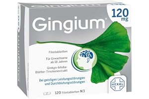 Gingium 120 mg Filmtabletten 120 St inclusive einer Handcreme von vitenda: Bei Vergesslichkeit frühzeitig handeln* - pflanzlich & gut verträglich