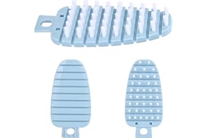 SINZAU Lot de 3 brosses à légumes flexibles - Motif carotte - Bleu