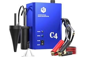 GODIAG Smoke Machine Automotive Leak Detector, Smoke Machine Leak Tester for All 12V DC Vehicles in Vacuum, Fuel Diagnostic Pipe System, Leak Detection with Built-in Air Pump, C4