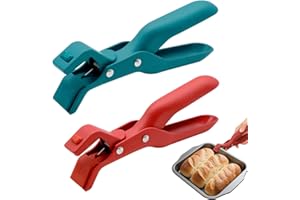 JJQHYC Confezione da 2 clip anti-scottatura per cucina, in silicone resistente al calore, per ciotole e piatti, pinze antiscivolo per friggitrice ad aria microonde