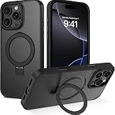 Coverzone iPhone 16 Pro ile Uyumlu Kılıfı Manyetik Halka Standlı Magsafe ile Uyumlu, Tam G&ouml;vde Koruyucu Kılıf İnce Darbeye Da